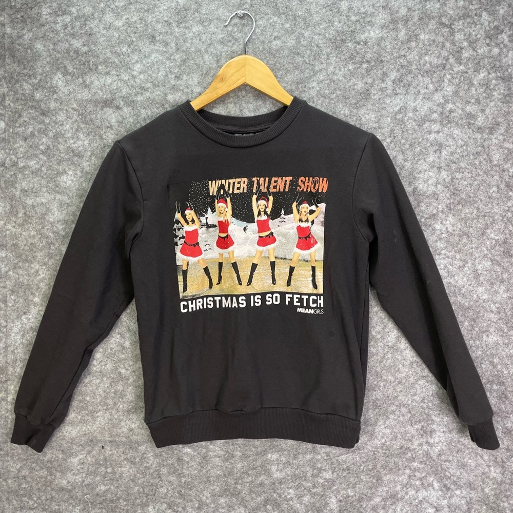 Mean Girls ‘Christmas Is So Fetch’ Pullover Sweatshirt XS Ugly Sweater Women’s